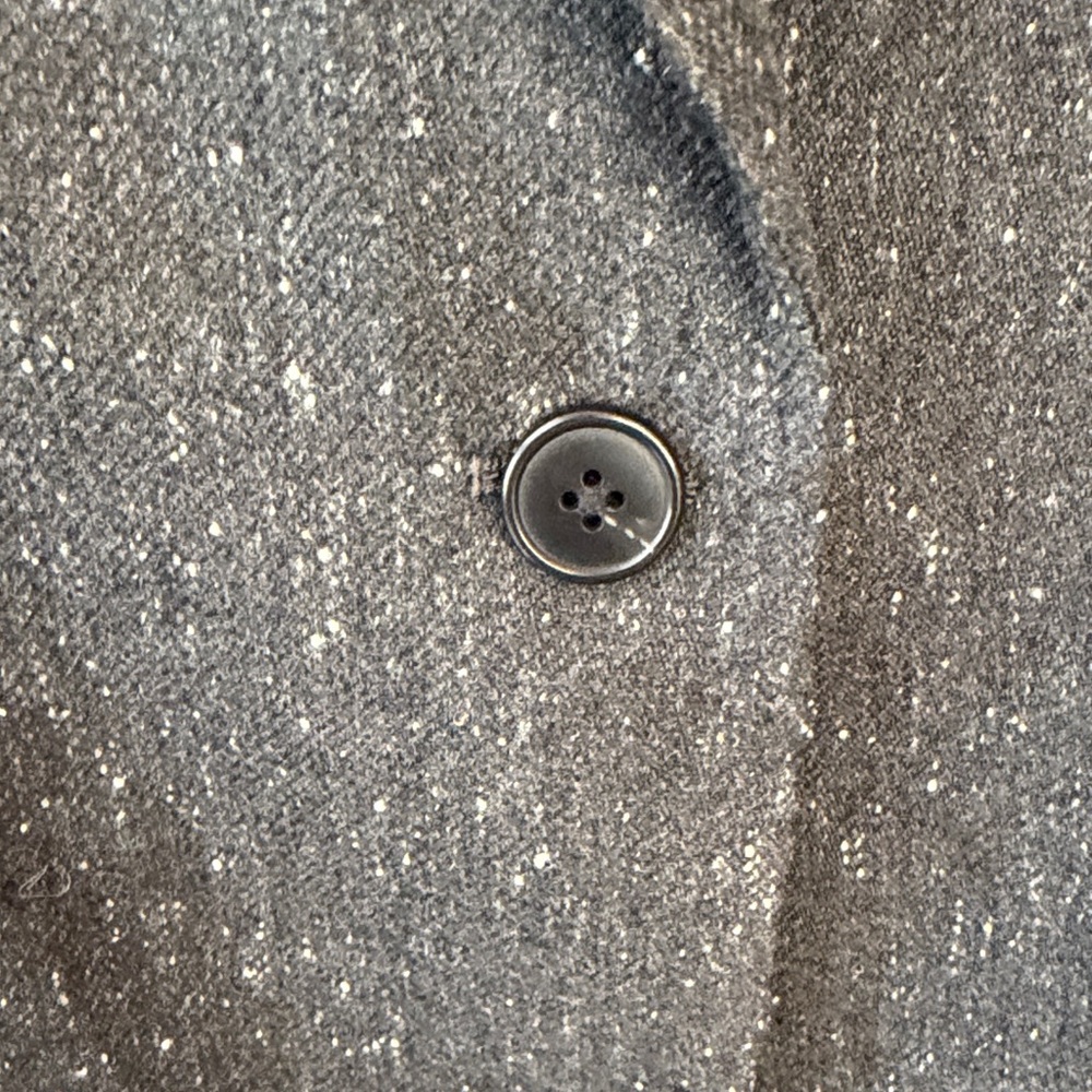 Nordstrom Textured Boyfriend Blazer Size Large Grey Charcoal Speckle Tweed - Picture 6 of 10